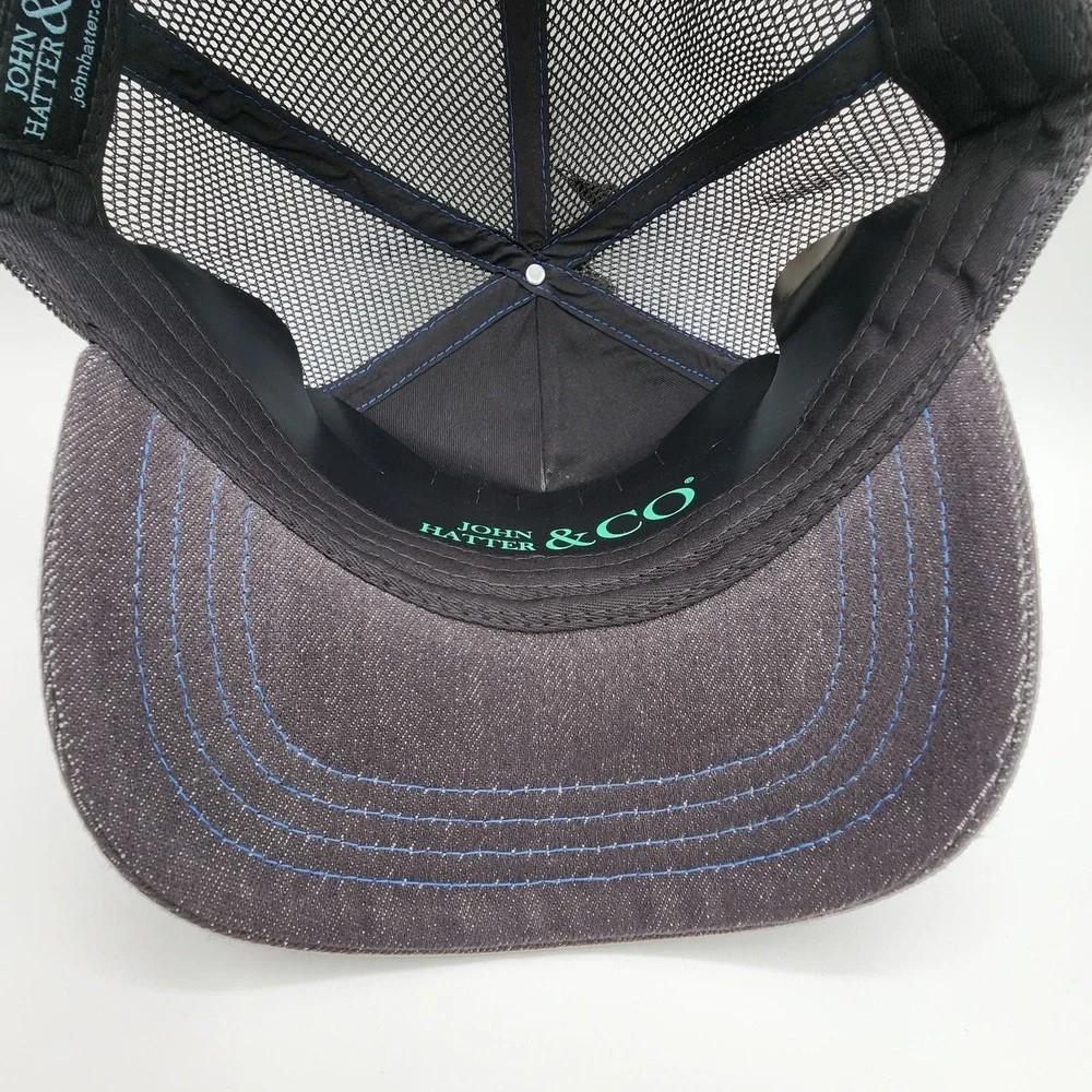John Hatter Legends Never Die Trucker Hat Patch Black‎ Blue Snapback Cap NEW